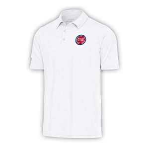 Detroit Pistons Par 3 Antigua Polo Small White