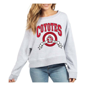South Dakota Coyotes Chicka-D Women's Crew XLarge Heather Grey