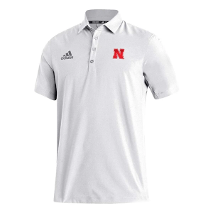 Nebraska Cornhuskers adidas Coaches Stadium Polo Large White