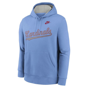 St. Louis Cardinals Nike Cooperstown Club Hoodie Large Light Blue