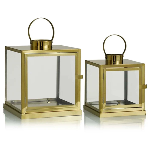 StyleCraft Home Collection Polished Gold Lantern