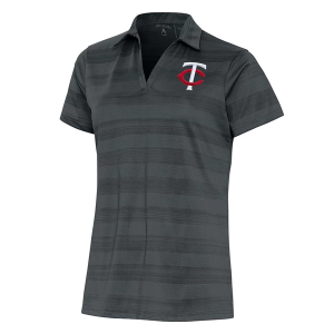Women's Minnesota Twins Updated Logo Compass Polo 3XLarge Carbon Multi