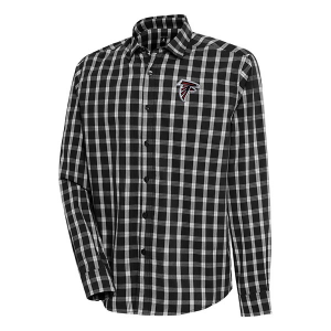 Atlanta Falcons Antigua Carry Long Sleeve Button Up Small Black/Grey/White
