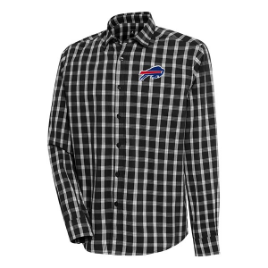 Buffalo Bills Antigua Carry Long Sleeve Button Up Small Black/Grey/White