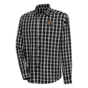 Jacksonville Jaguars Antigua Carry Long Sleeve Button Up Small Black/Grey/White