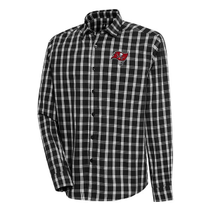 Tampa Bay Buccaneers Antigua Carry Long Sleeve Button Up Small Black/Grey/White