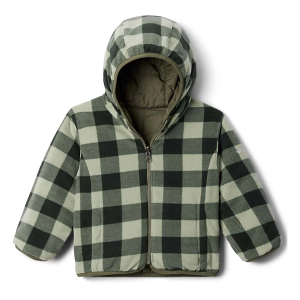 Columbia Double Trouble II Puffer Jacket Toddler 4T Stone Green/Safari Check