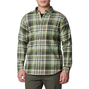 Men's Columbia Pitchstone Heavyweight II Long Sleeve Flannel XLarge Safari Multi Plaid
