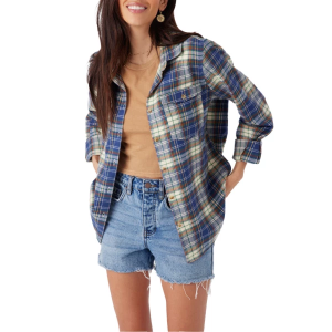 Women's O'Neill Nash Long Sleeve Flannel Large Slate