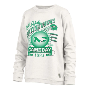 North Dakota Fighting Hawks Pressbox Women's Crew Small White