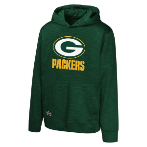 Kids' Green Bay Packers Genuine Stuff Stadium Hoodie Large Dark Green