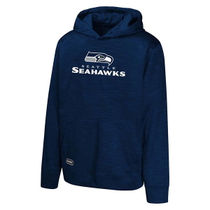 Kids' Seattle Seahawks Genuine Stuff Stadium Hoodie Small Navy