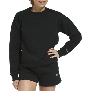 Women's Champion Powerblend Relaxed Crewneck Sweatshirt XSmall Black