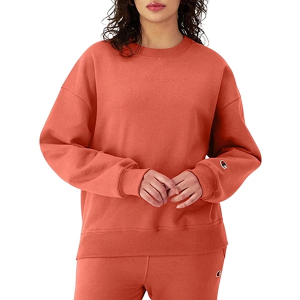 Women's Champion Powerblend Relaxed Crewneck Sweatshirt Medium Picante Pink