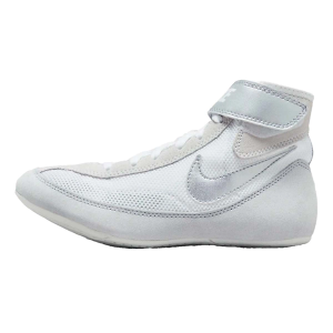 Boys' Nike Speedsweep VII Wrestling Shoes Little 3 Regular White/Metallic Silver