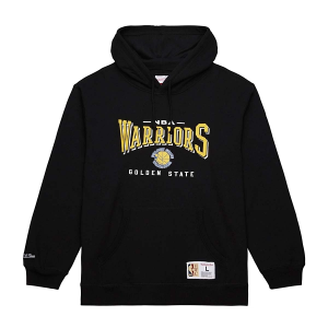 Golden State Warriors Mitchell and Ness Vintage Hoodie 3XLarge Black