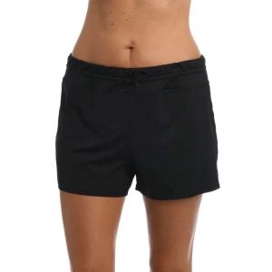 Women's 24th & Ocean Solid Short Swim Bottoms Misses 22W Black