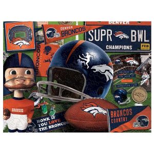 YouTheFan Denver Broncos Wood Retro Puzzle