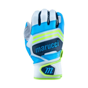 Men's Marucci FUZN Pro Baseball Batting Gloves White/Teal 2XLarge