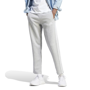 Men's adidas Essentials 3-Stripes Open Hem Fleece Joggers Sweatpants 2XLarge Midnight Grey Regular