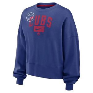 Women's Chicago Cubs Nike Fleece Crew Large Royal/Red