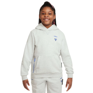 Kids' Nike LeBron Standard Issue Dri-FIT Basketball Hoodie Medium Photon Dust/Htr/Royal Pulse