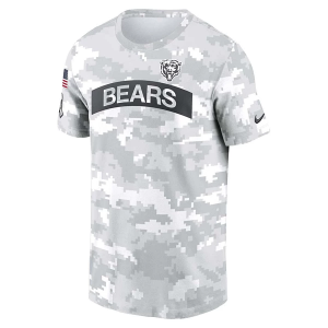 Chicago Bears Nike 2024 Salute To Service Logo T-Shirt Small White Camo
