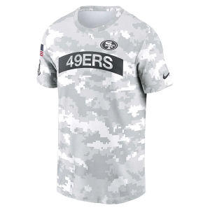 San Francisco 49ers Nike 2024 Salute To Service Logo T-Shirt Medium White Camo