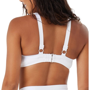 Women's Roxy High Neck Swim Bikini Top Juniors Medium White