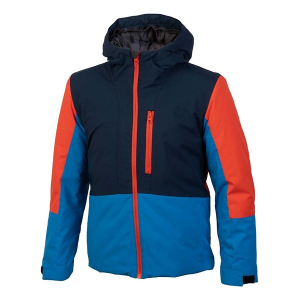 Boys' World Famous/Pulse Vert Jacket Medium Blue/Orange/Navy