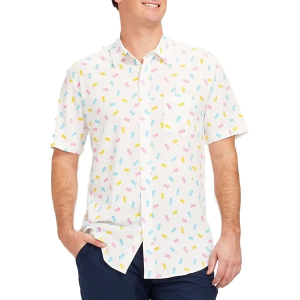 Men's Tipsy Elves Peeps Party Peeple Button Up Shirt Large White
