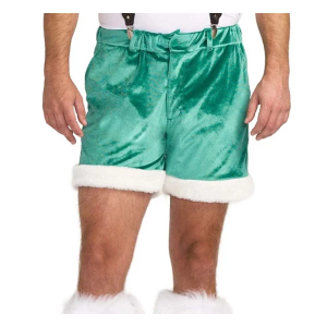 Men's Tipsy Elves Elf Lounge Shorts Medium Green