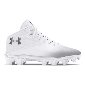 Men's Under Armour Spotlight Franchise 4 RM Molded Football Cleats 12 White/Silver