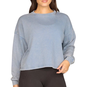 Women's Colosseum Britta Washed Crewneck Sweatshirt Medium Infinity