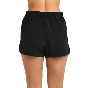 Women's 24th & Ocean Solid Woven Swim Shorts Misses 12 Black