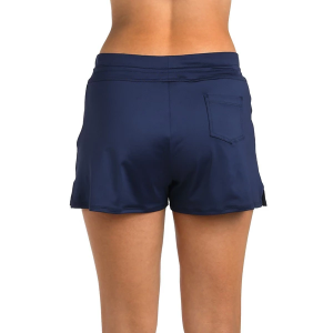 Women's 24th & Ocean Solid Midrise Swim Shorts Misses 12 Midnight