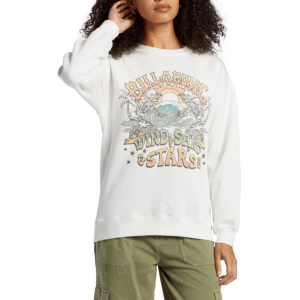 Women's Billabong Wind In Your Hair Crewneck Sweatshirt Small Salt