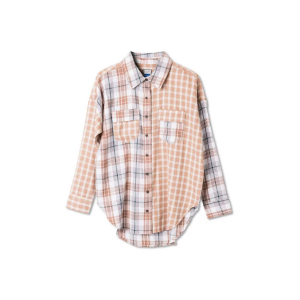 Women's KAVU Oakheart Long Sleeve Flannel Medium Blush Cloud