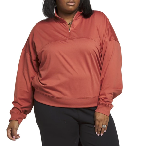Women's RECREATION Andrea 1/4 Zip Pullover 1X Rusty Red