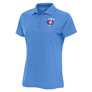 Women's Minnesota Twins Updated Logo Legacy Pique Polo XSmall Columbia Blue