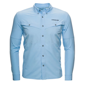 Men's Whitewater Rapids Long Sleeve T-Shirt 2XLarge Blue Bell