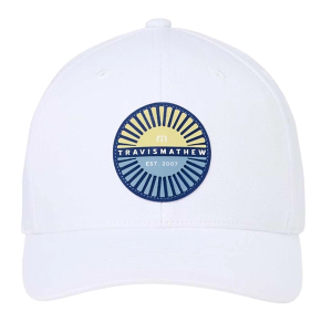 Men's TravisMathew Touching Down Golf Snapback Hat One Size White