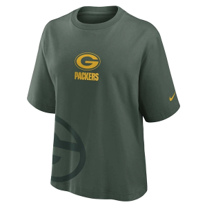 Women's Green Bay Packers Nike Boxy T-Shirt Small Green