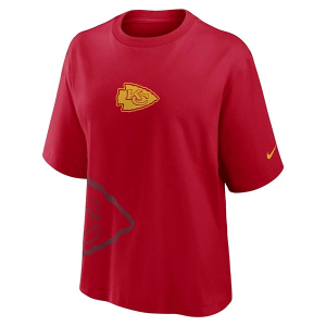 Women's Kansas City Chiefs Nike Boxy T-Shirt Large Red