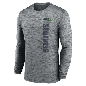 Seattle Seahawks Nike 2024 Sideline Velocity Long Sleeve T-Shirt Medium Dark Grey Heather