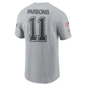 Dallas Cowboys Nike Miach Parsons #11 2024 Salute To Service T-Shirt Large Silver