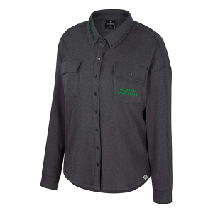 North Dakota Fighting Hawks Colosseum Women's Waffle Trainer Button Up Small Charcoal