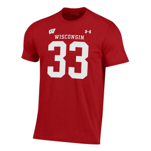 Under Armour Wisconsin Badgers Ron Dayne Celebration Name and Number T-Shirt