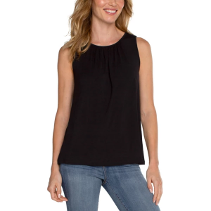 Women's Liverpool Los Angeles A-Line Knit Sleeveless Blouse Small Black