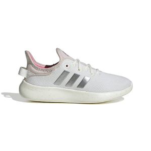 Girls' adidas Cloudfoam Pure Sneakers Big 6 Regular White/Silver/Mauve